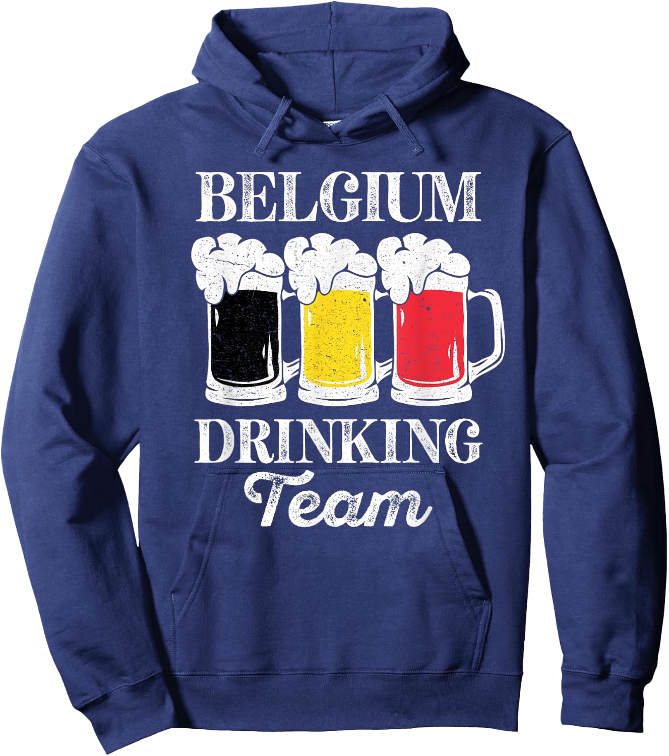 Belgium Drinking Team Funny Party Belgian Beer Festival Hoodie - Hoodie | Navy