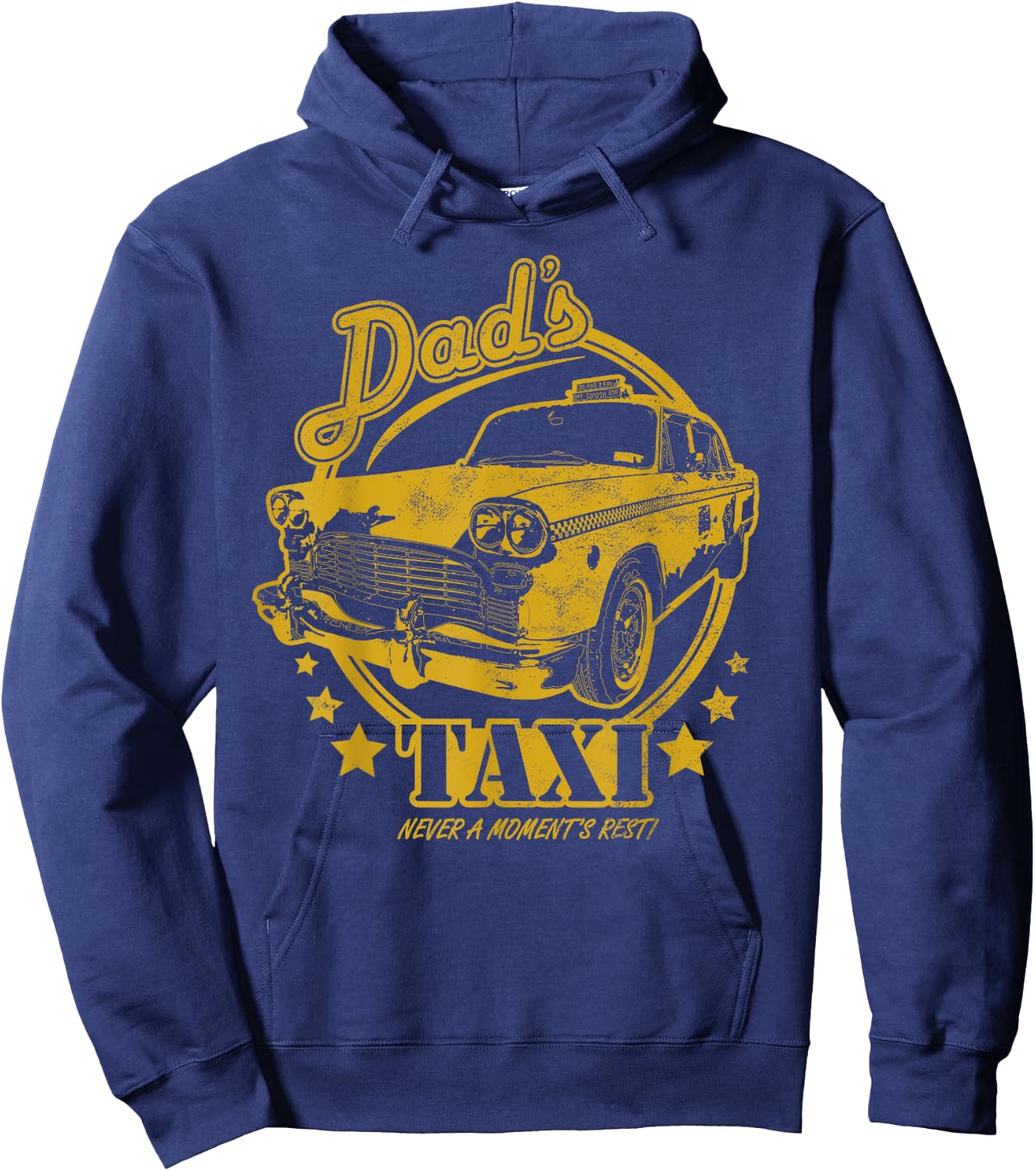 Dad's Taxi - Funny Yellow Taxi Cab Hoodie - Hoodie | Navy