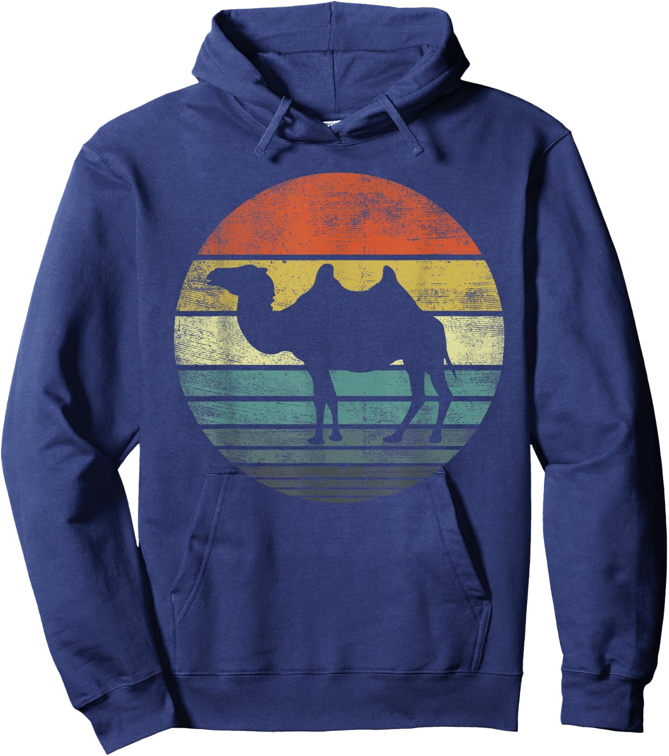 Camel Lover Gifts Retro Vintage Zoo Animal Silhouette Hoodie - Hoodie | Navy