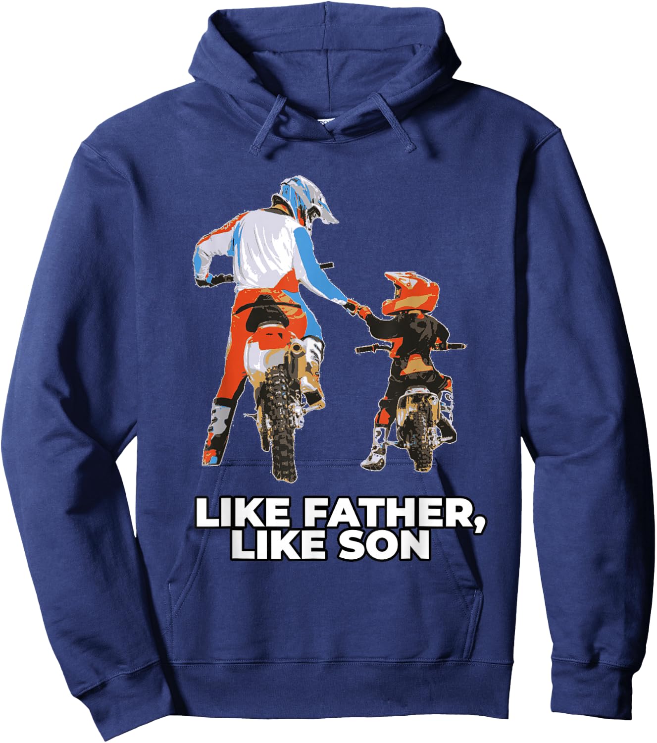 Moto Boss Braaap Dirt Bike Motocross Off-Roading Small Hoodie - Hoodie | Navy
