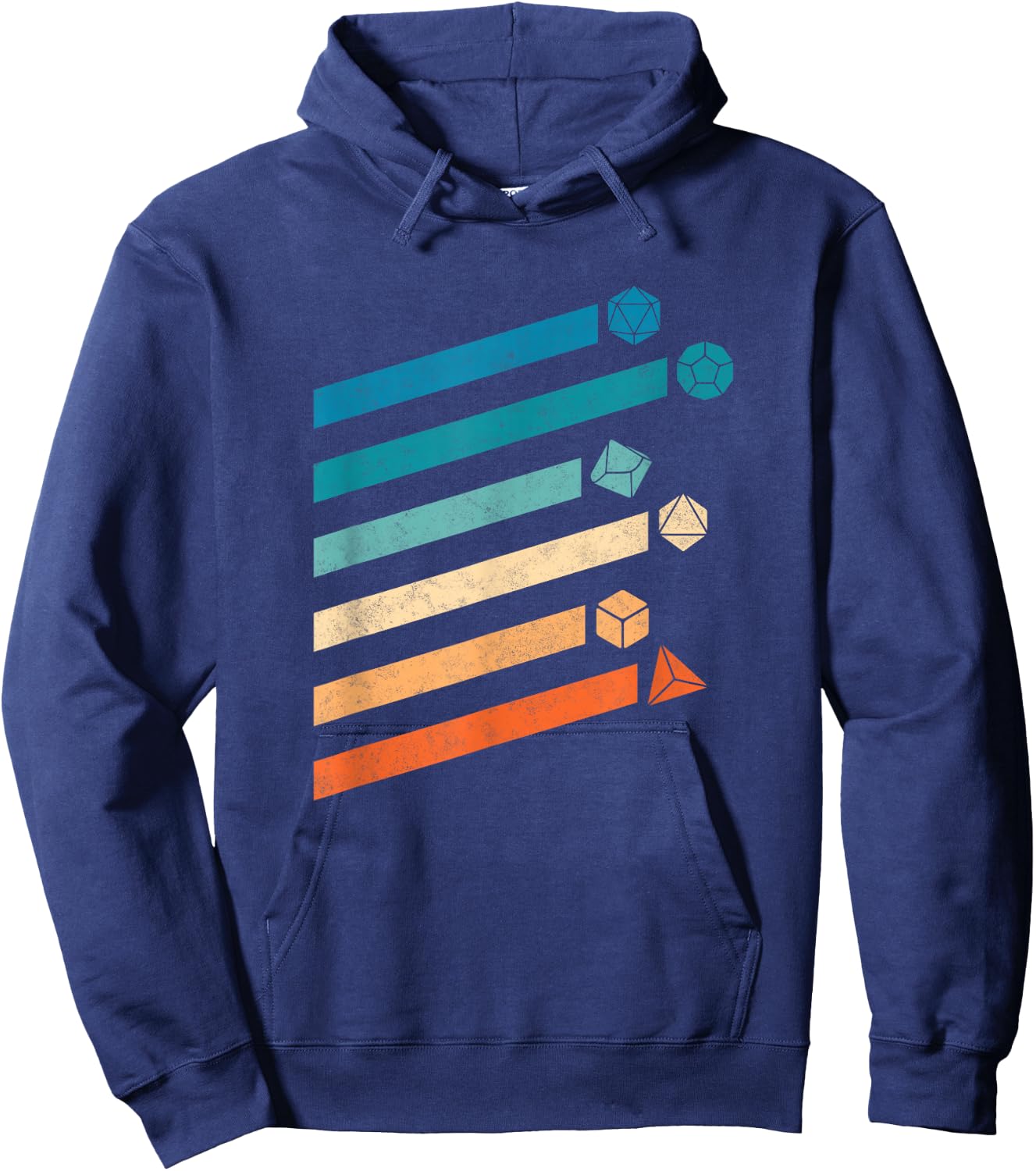 Tabletop RPG GM Game vintage D20 Dice shirt Hoodie - Hoodie | Navy