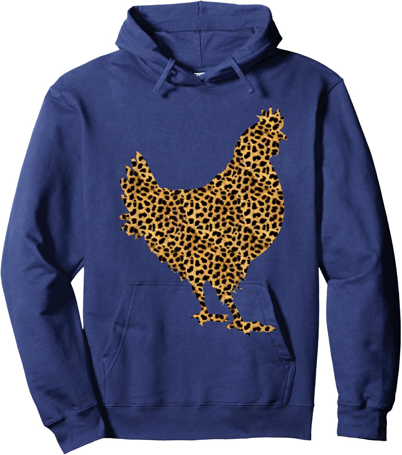 Chicken Leopard Print Hen Fowl Animal Lover Women Gift Hoodie - Hoodie | Navy