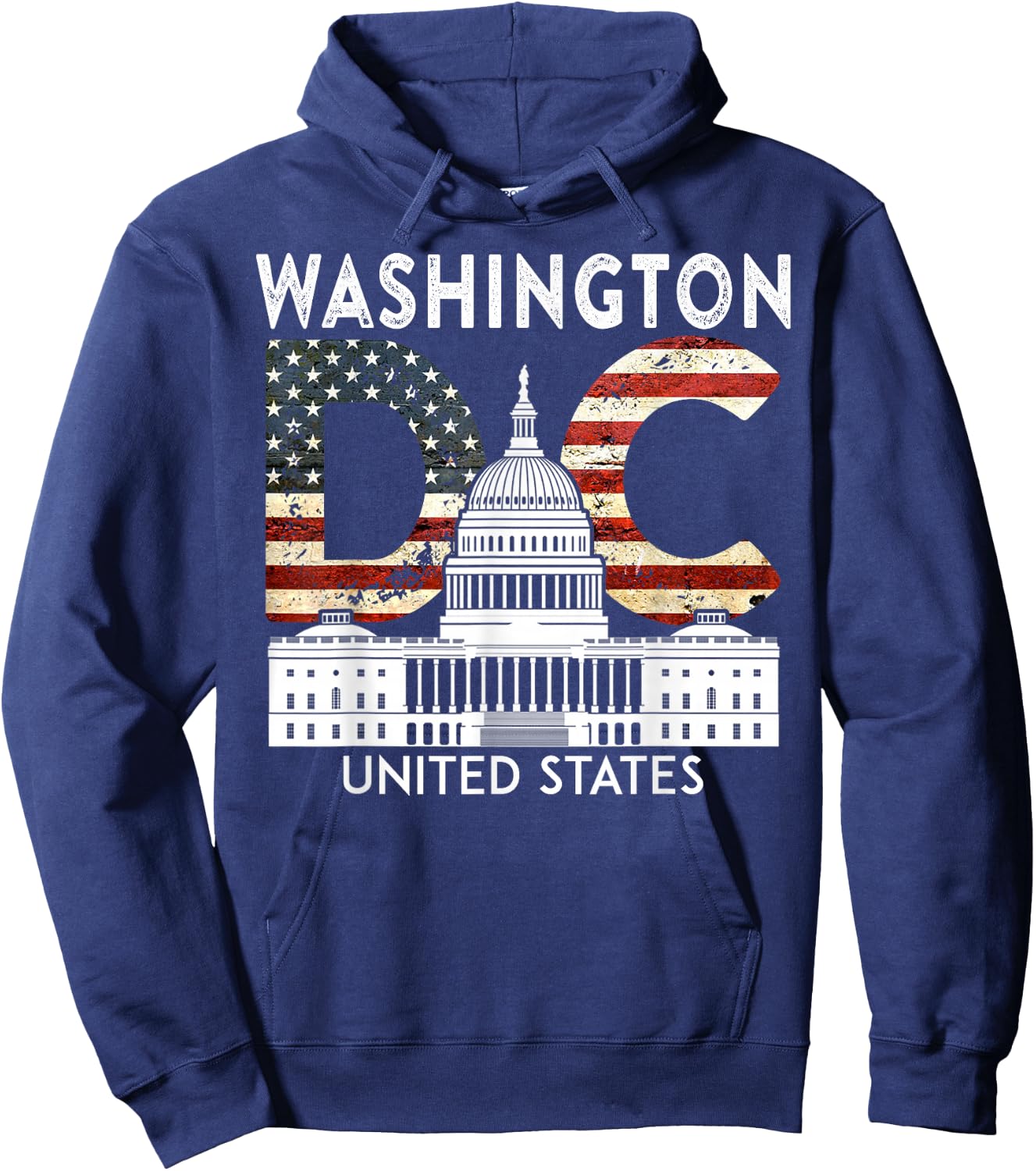 Washington State Capitol Hill Souvenir Gift Washington DC Hoodie - Hoodie | Navy
