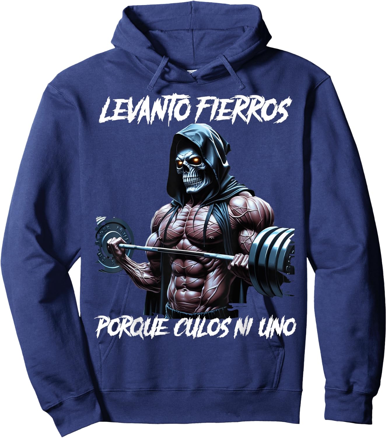 Levanto fierros porque culos ni uno Calacas chidas gym Hoodie - Hoodie | Navy
