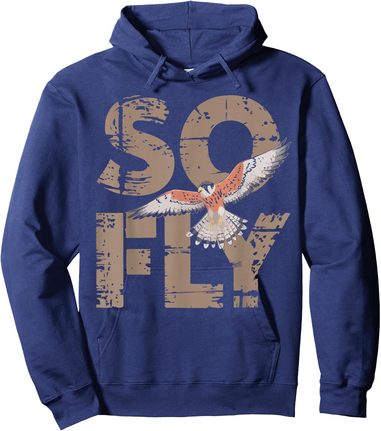 Kestrel Birder Falcon So Fly American Kestrel Hoodie - Hoodie | Navy