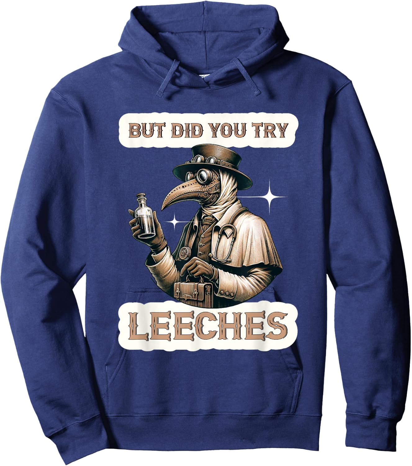 Steampunk Plague Doctor Gothic Style Plague Doctor Hoodie - Hoodie | Navy