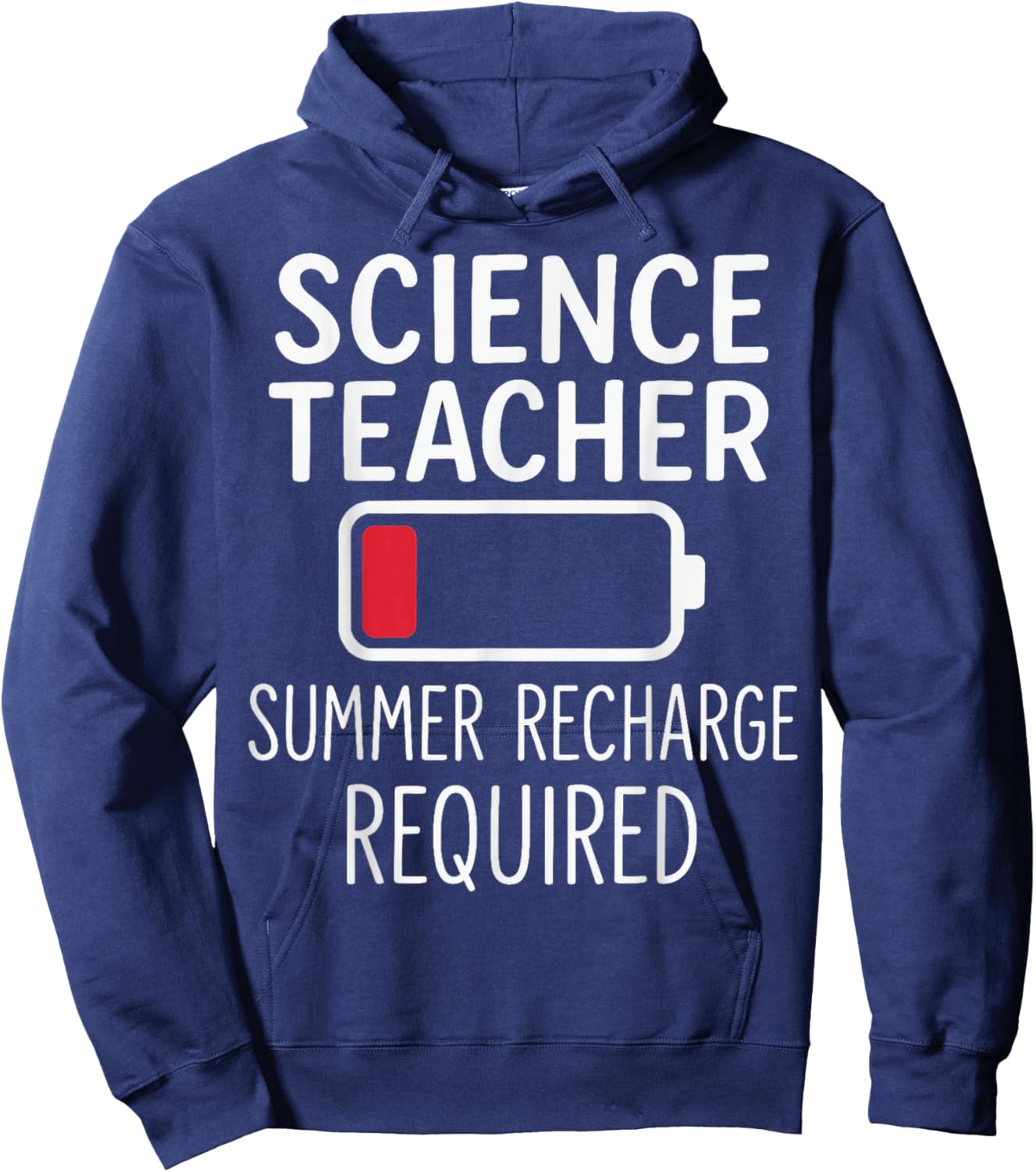 Science Teacher Summer Recharge Required End of Year School Hoodie - Hoodie | Navy