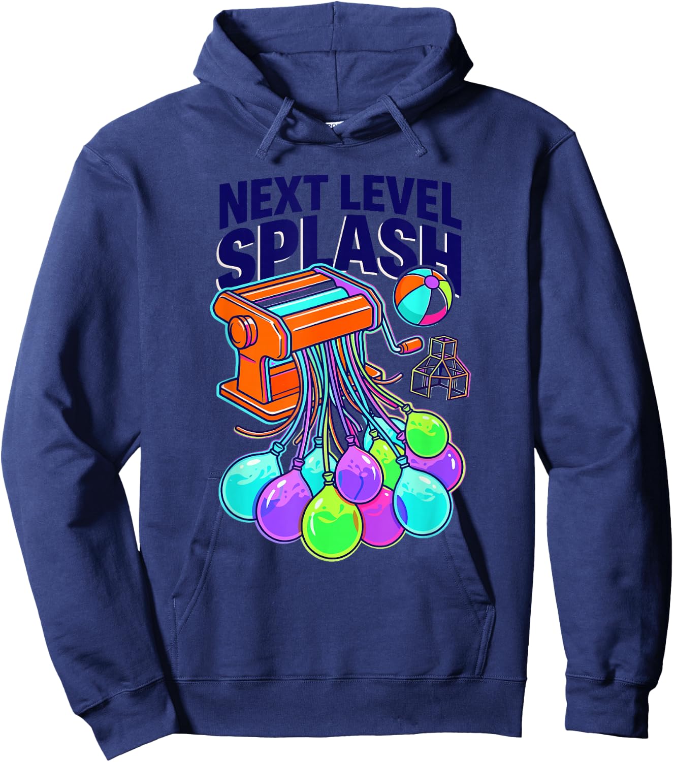 Splash Fun Summer Enthusiast Water Balloon Humor Hoodie - Hoodie | Navy