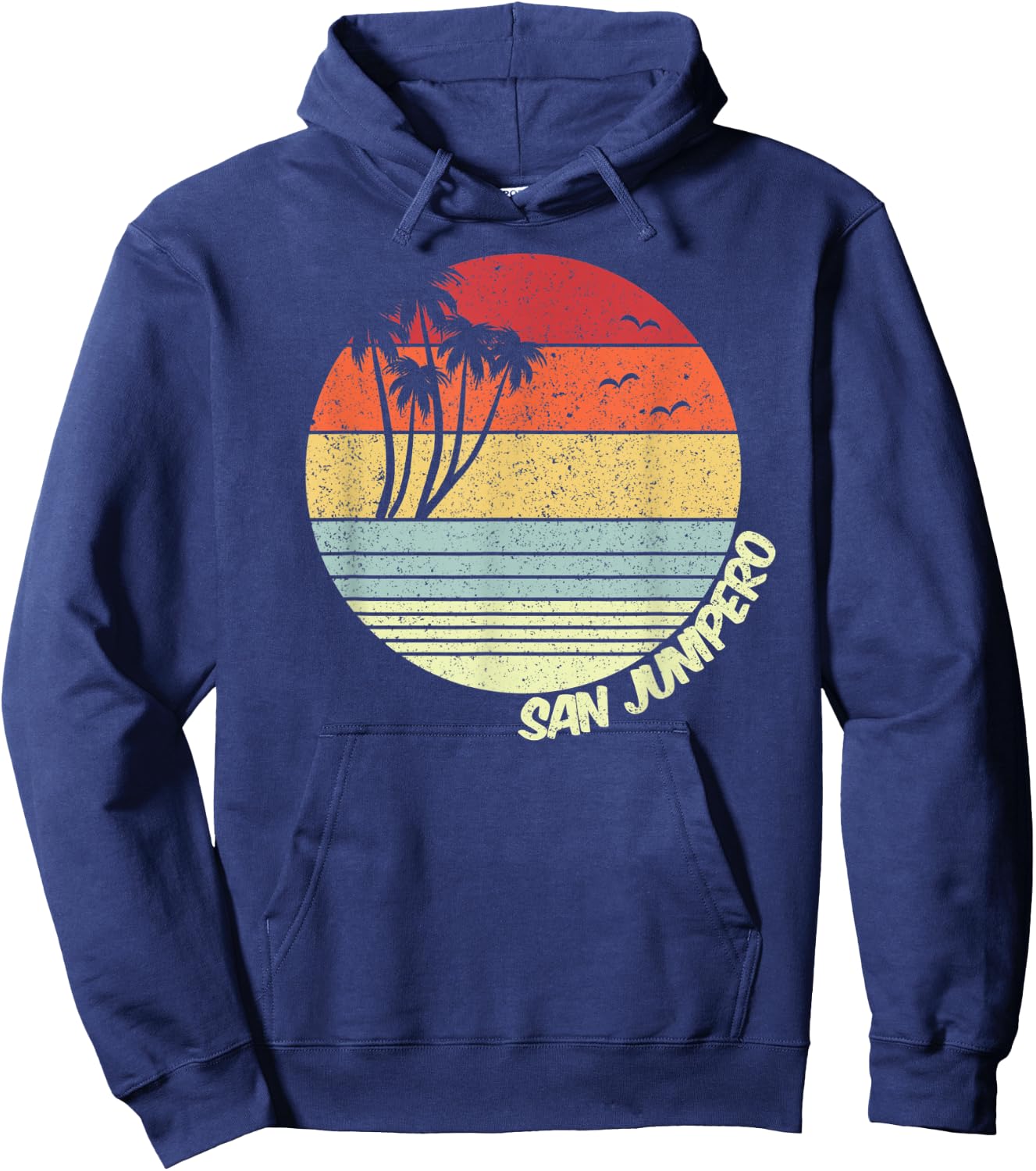 San Junipero California Beach Vacation Souvenir Hoodie - Hoodie | Navy