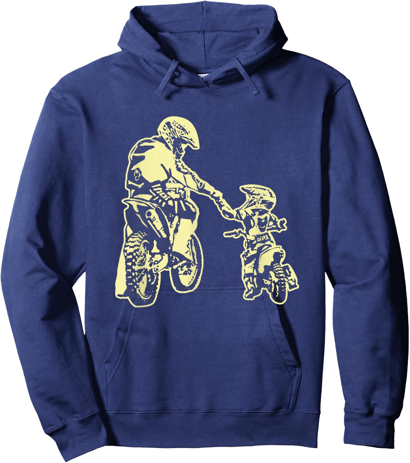 Father and Son Dirt Bike Racer Dirt Road Racing Motorcycle Hoodie - Hoodie | Navy