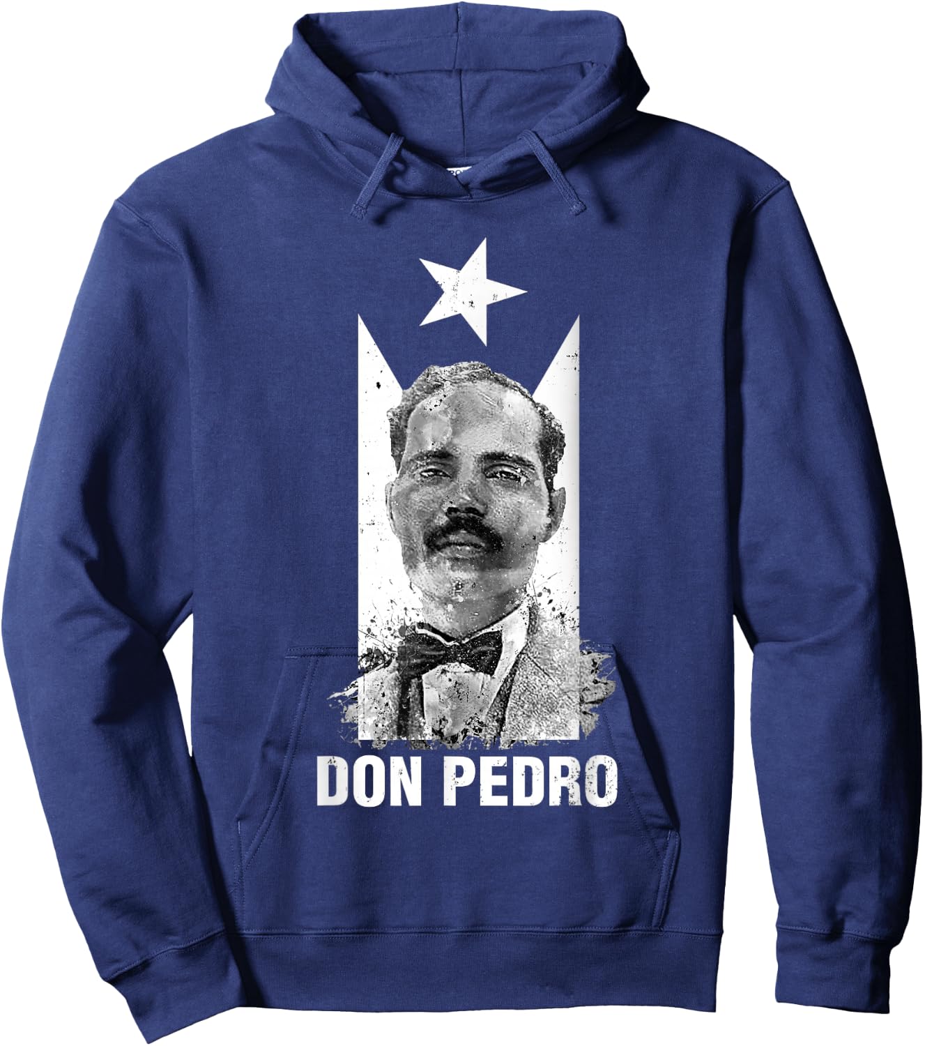 Pedro Albizu Campos Black Puerto Rico Flag Don Pedro Hoodie - Hoodie | Navy