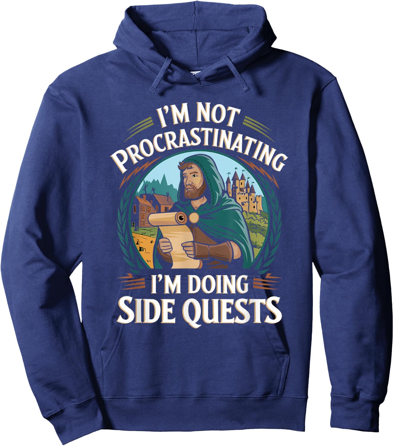 I'm Not Procrastinating Funny Side Quests Gamer Hoodie - Hoodie | Navy