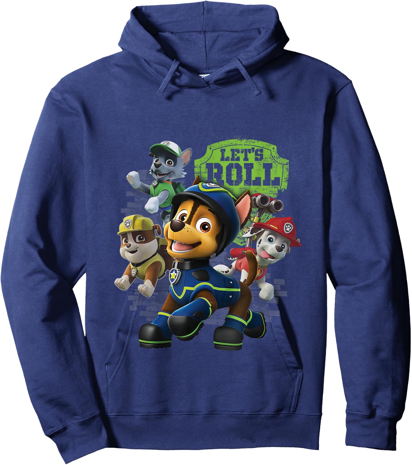 PAW Patrol Police Pup Chase Lets Roll With Group Hoodie - Hoodie | Navy