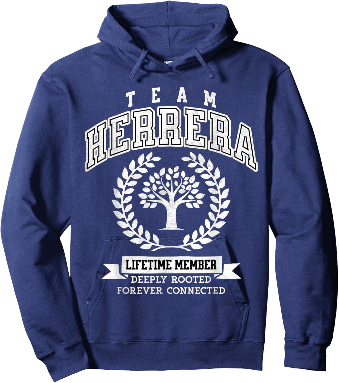 Team Herrera Last Name Surname Custom Family Reunion Hoodie - Hoodie | Navy