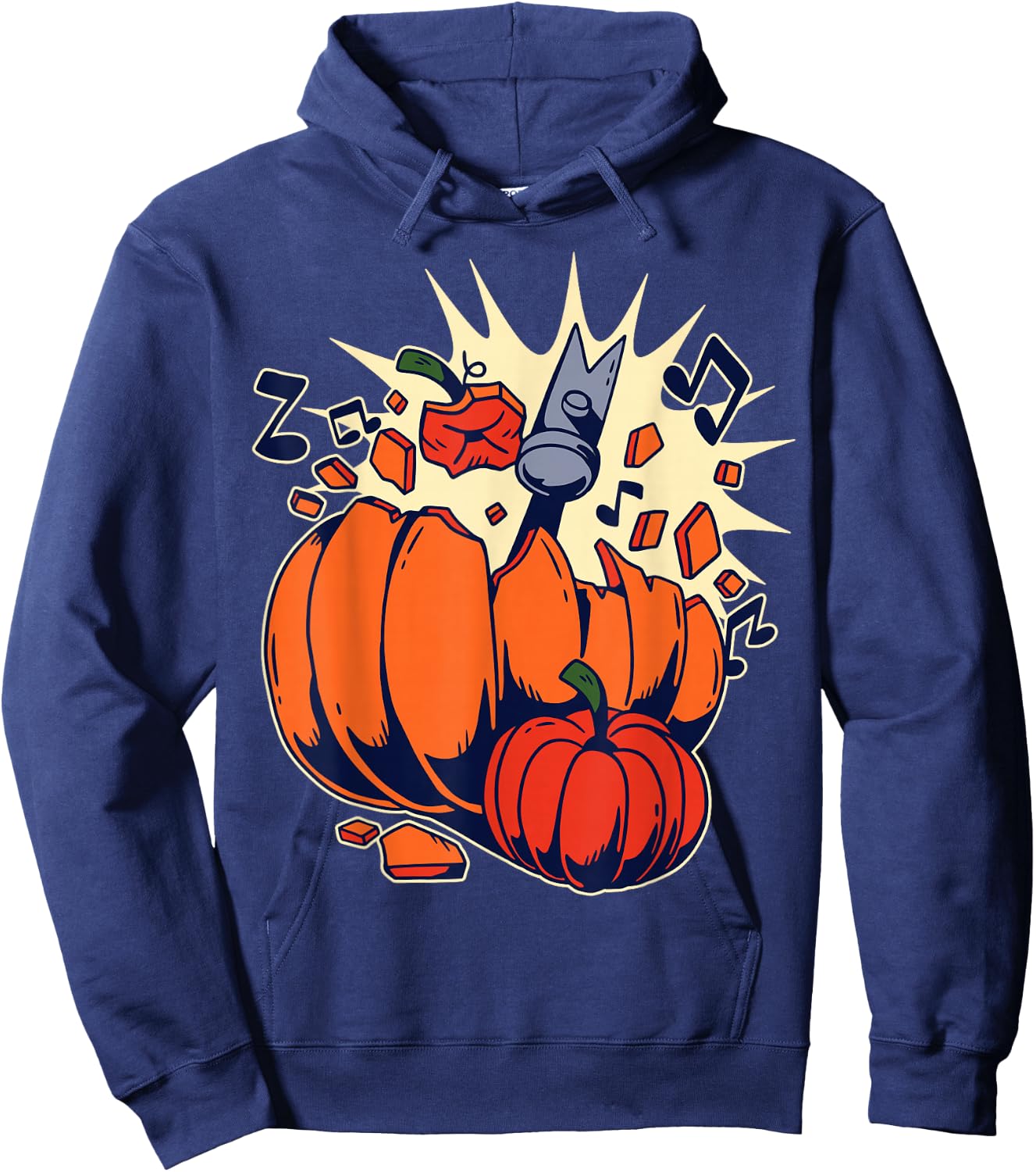 Pumpkin Smashing Hoodie - Hoodie | Navy