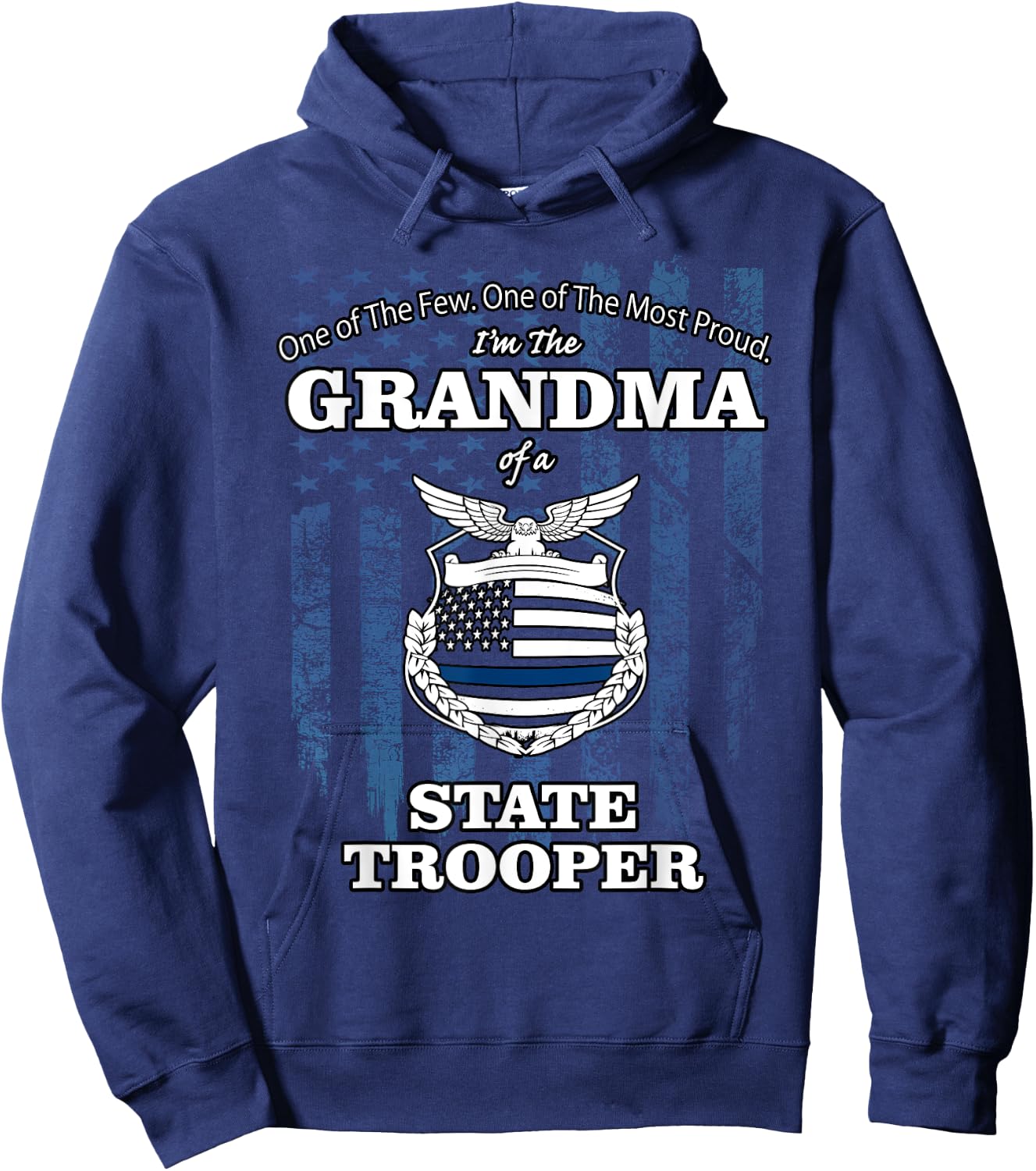 State police badge - proud state trooper grandma Hoodie - Hoodie | Navy