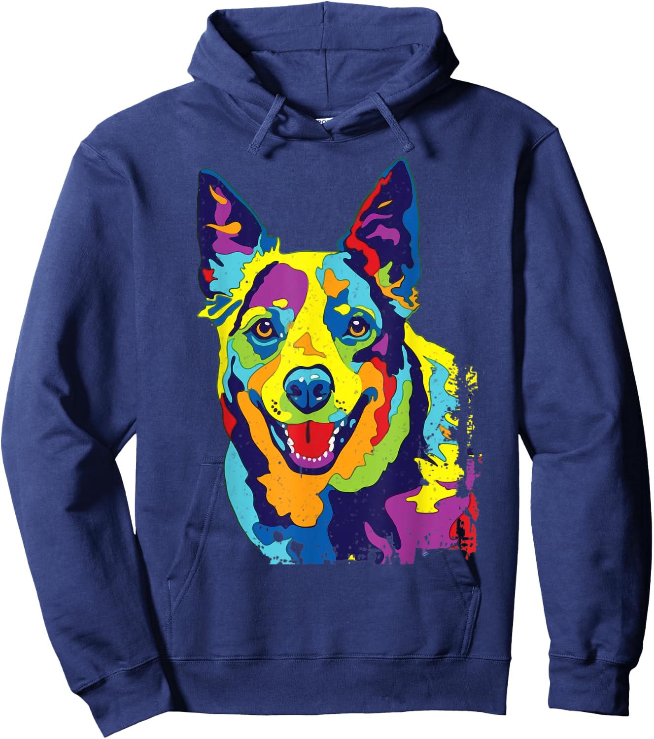 Cattle Dog Shirt Funny Australian Cattle Dog Pop-Art Shirt Women Girls Kids Hoodie - Hoodie | Navy