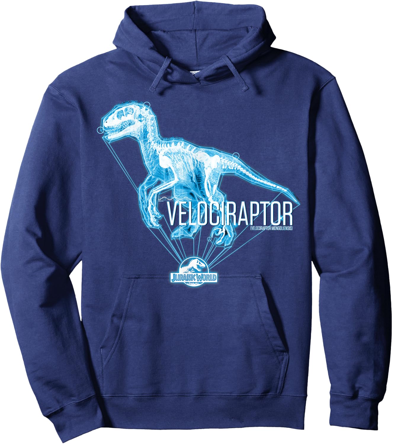 Jurassic World Velociraptor in Blue Hoodie - Hoodie | Navy