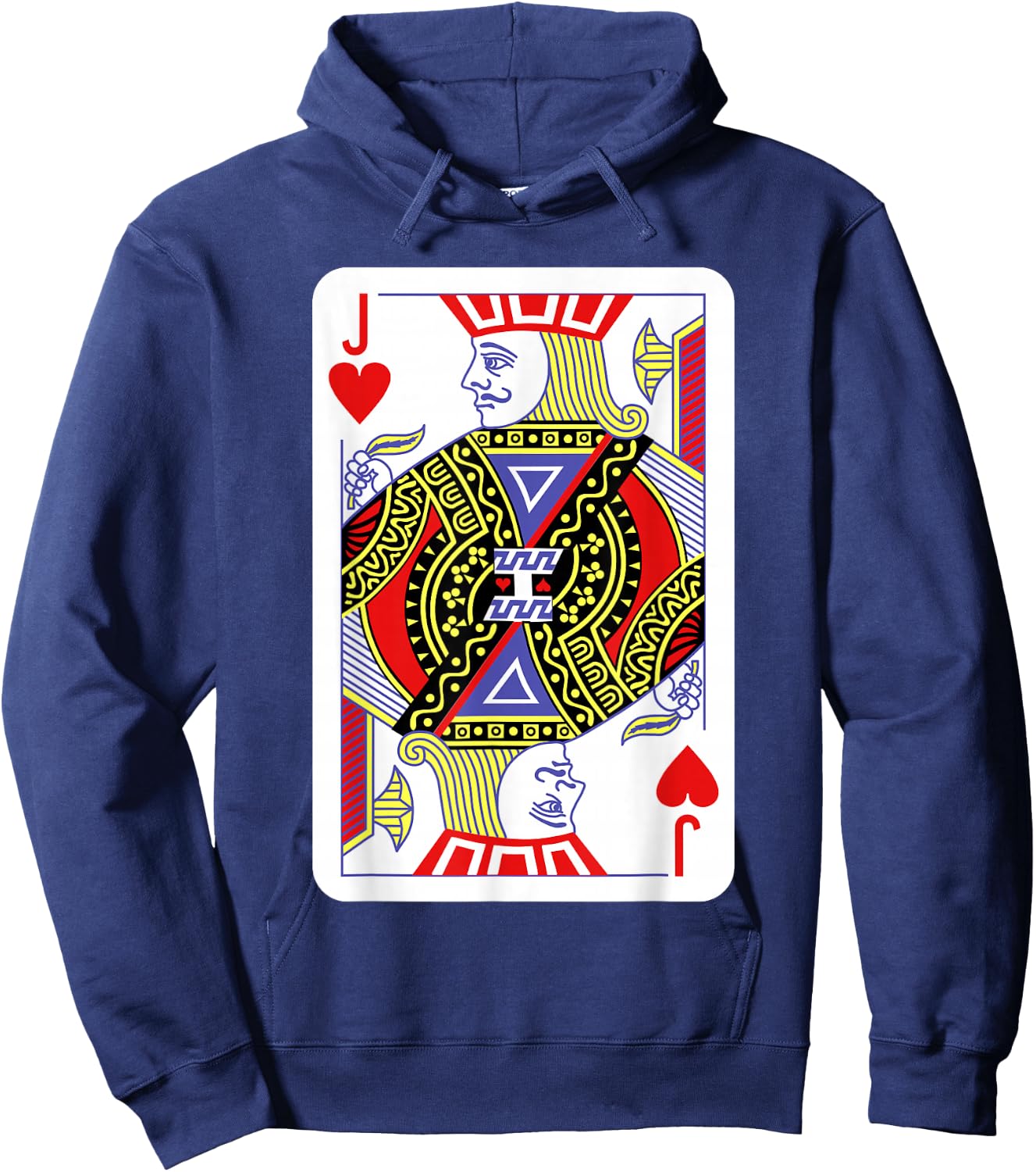 Jack of Hearts Playing Cards Halloween Costume Casino Easy Hoodie - Hoodie | Navy