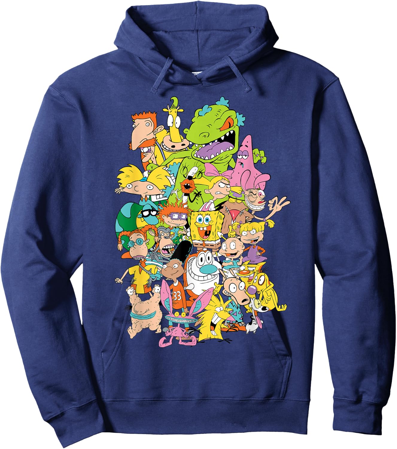 Nickelodeon Complete Nick 90s Throwback Character Hoodie - Hoodie | Navy