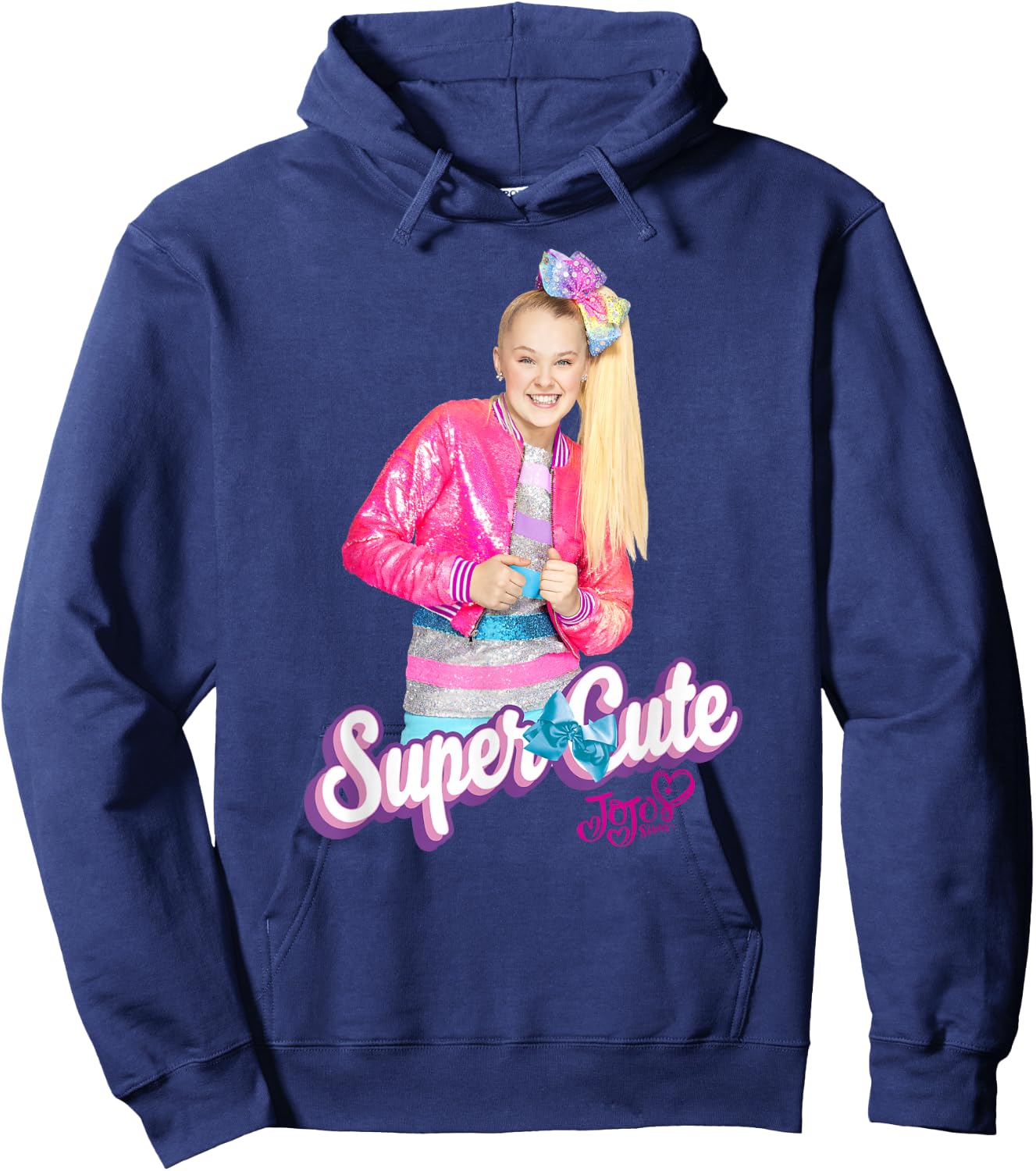 Nickelodeon JoJo Siwa Super Cute Pink Jacket Portrait Hoodie - Hoodie | Navy