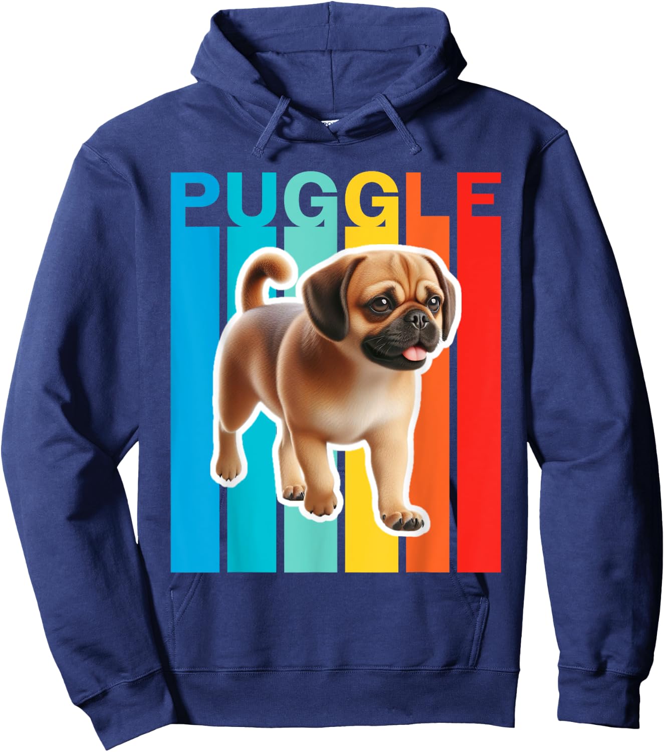 Colorful Puggle Hoodie - Hoodie | Navy