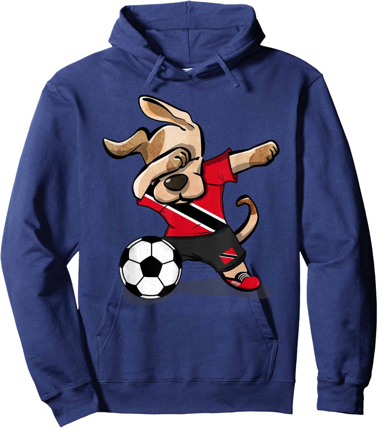 Dabbing Dog Trinidad and Tobago Soccer Jersey Football Lover Hoodie - Hoodie | Navy