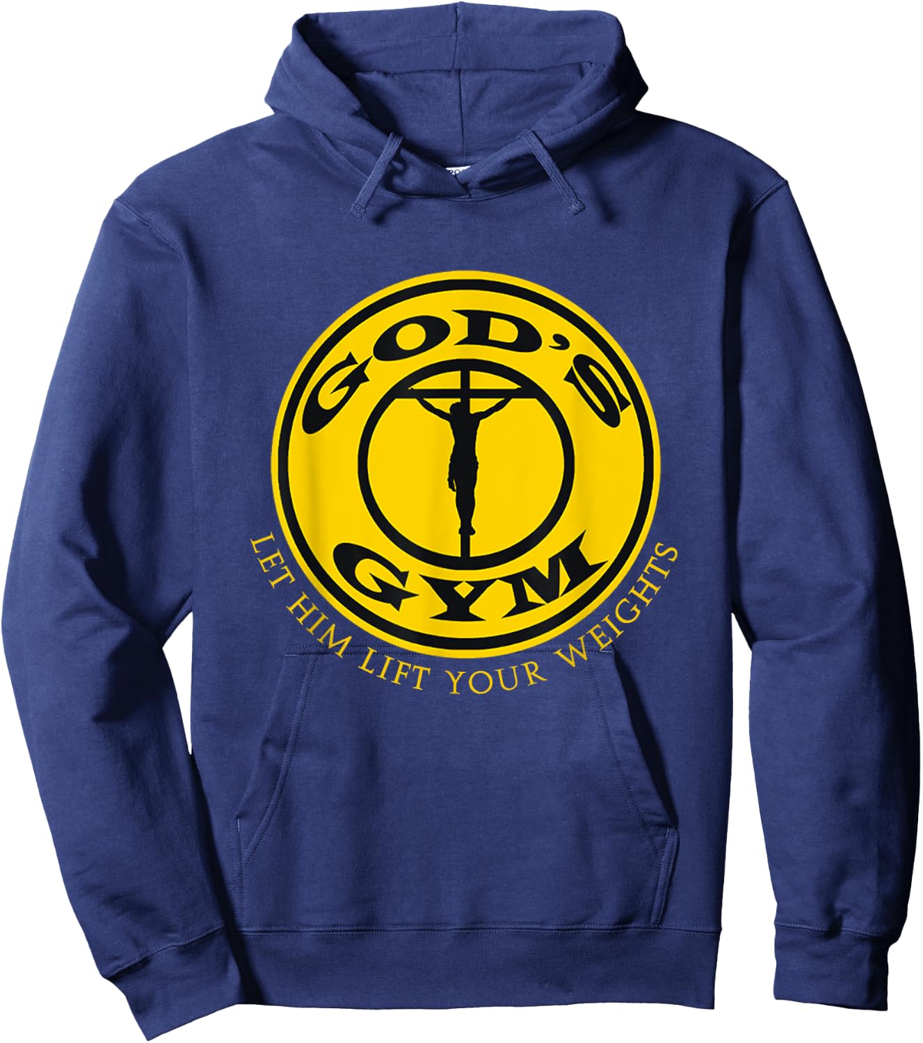 GODS GYM RELIGION T SHIRT Christ Jesus Church Hoodie - Hoodie | Navy