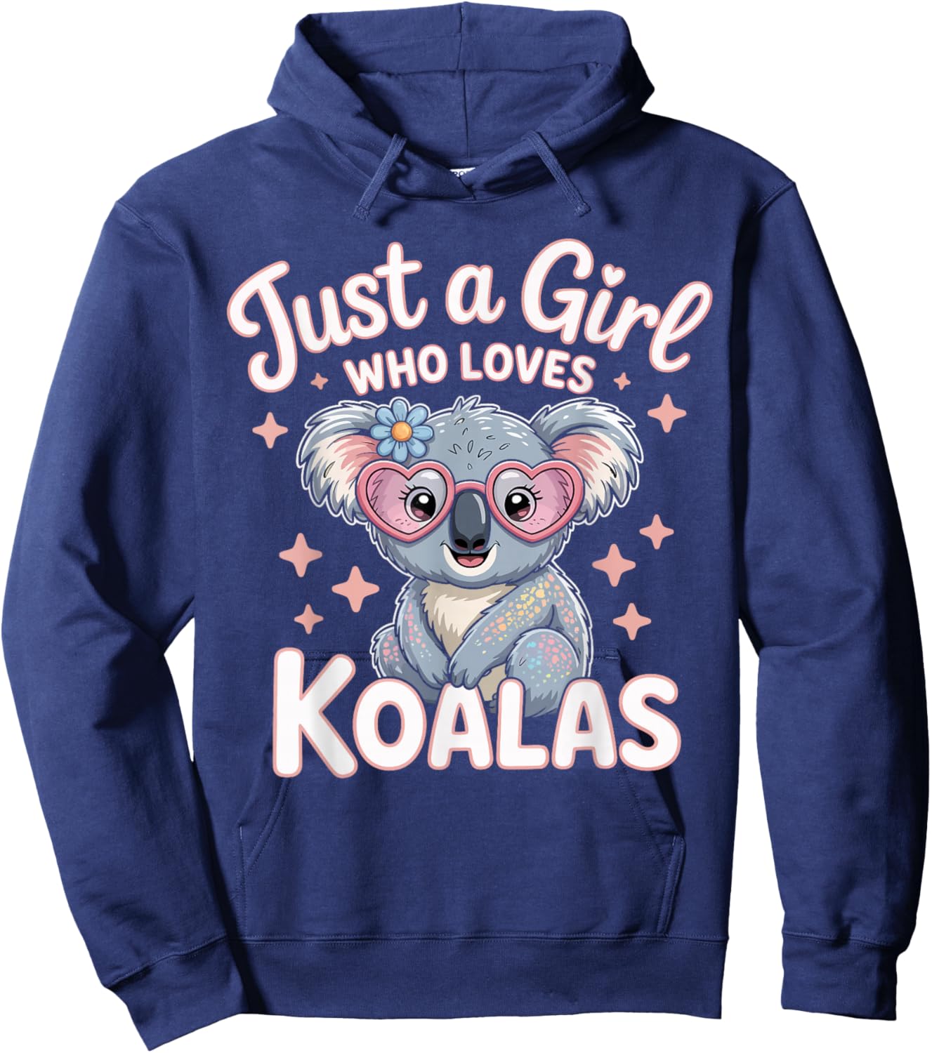 Just a Girl Who Loves Cute Koalas Gifts Girls Kids Hoodie - Hoodie | Navy