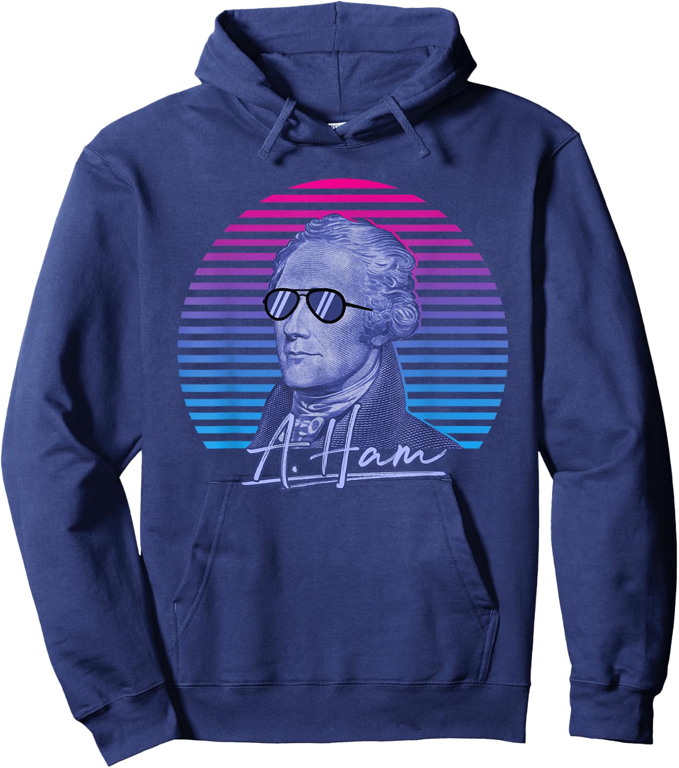 Alexander Hamilton Shirt A. Ham Funny 'Merica Patrotic Shirt Hoodie - Hoodie | Navy