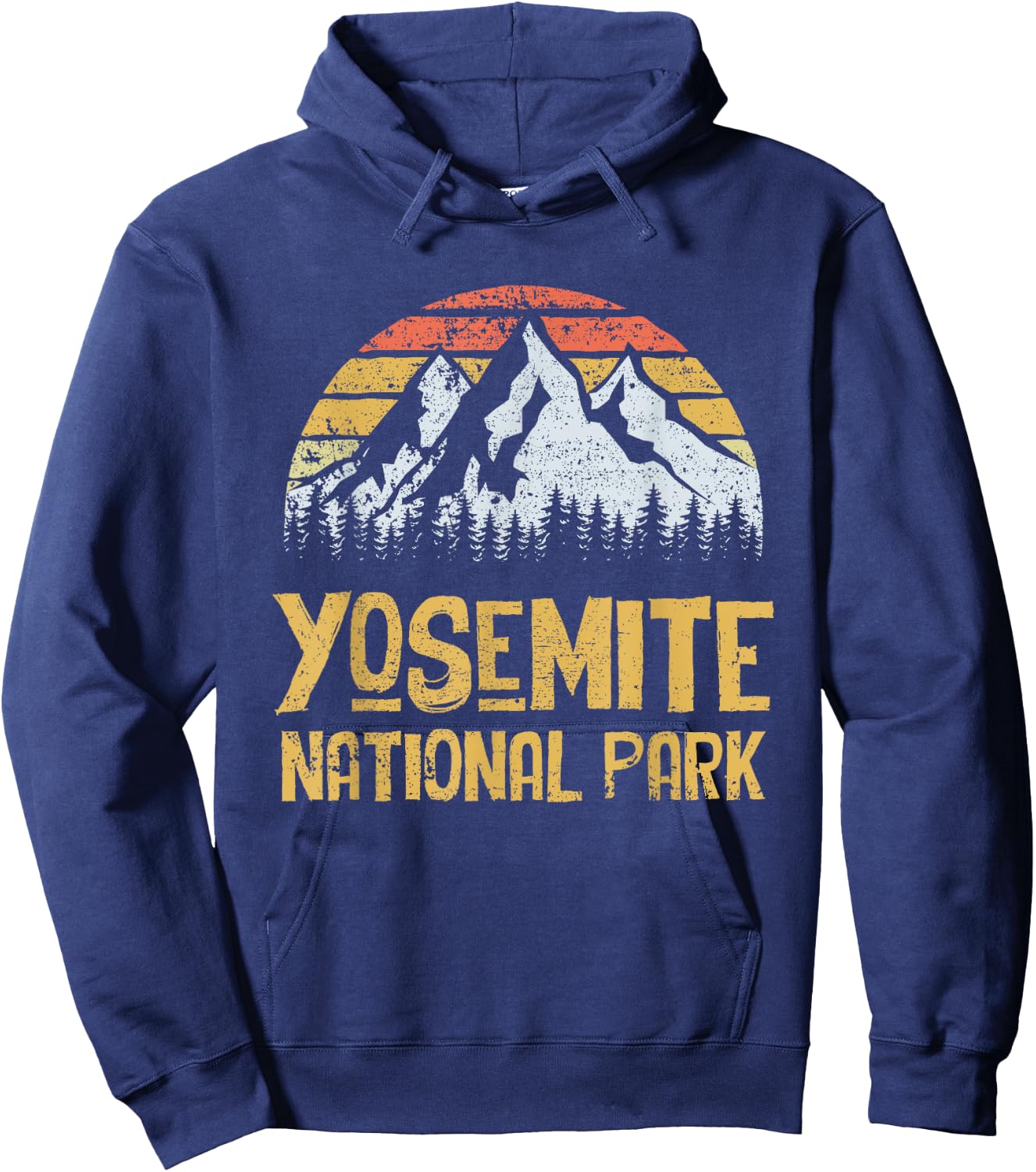 Vintage Retro Yosemite National Park Hoodie - Hoodie | Navy