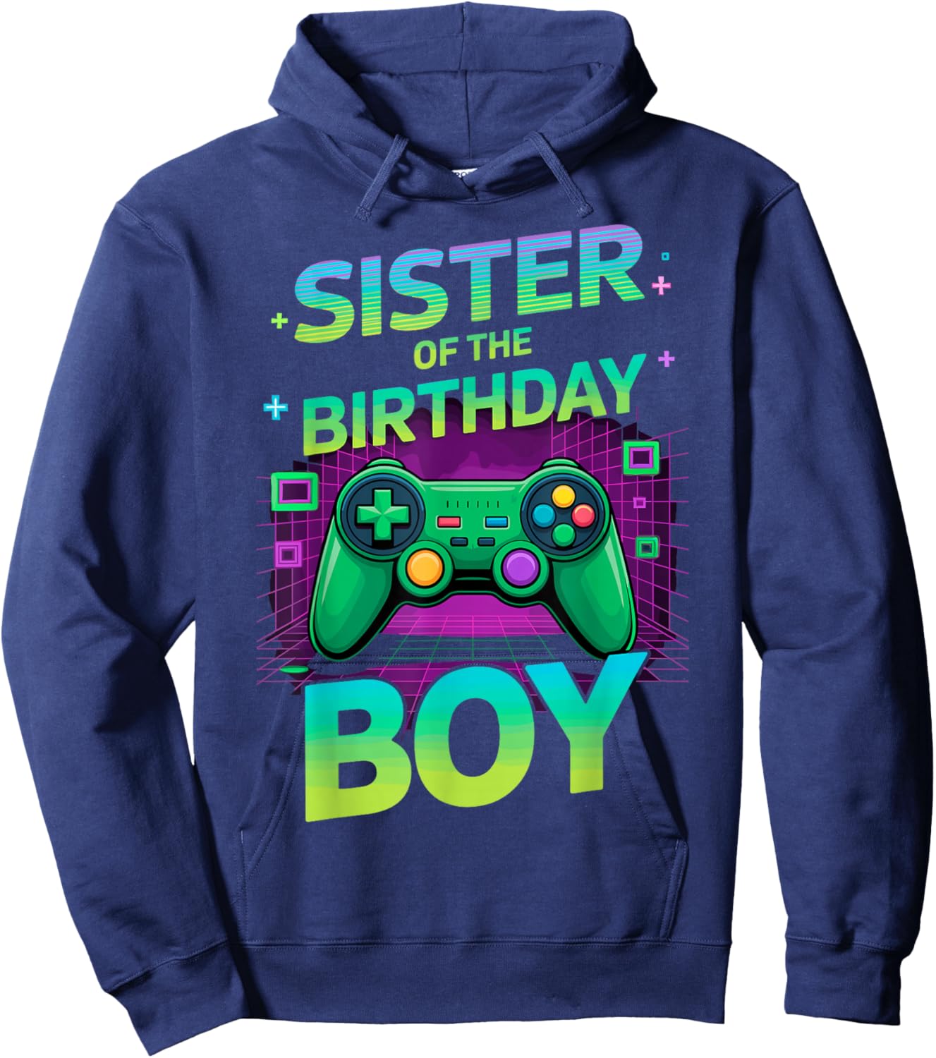 Sister of the Birthday Boy Video Game Controler Gamer Gaming Hoodie - Hoodie | Navy