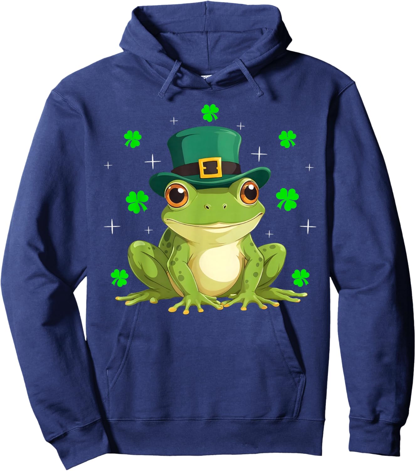 Irish Shamrock Leprechaun Hat Frog St Patrick's Day Hoodie - Hoodie | Navy