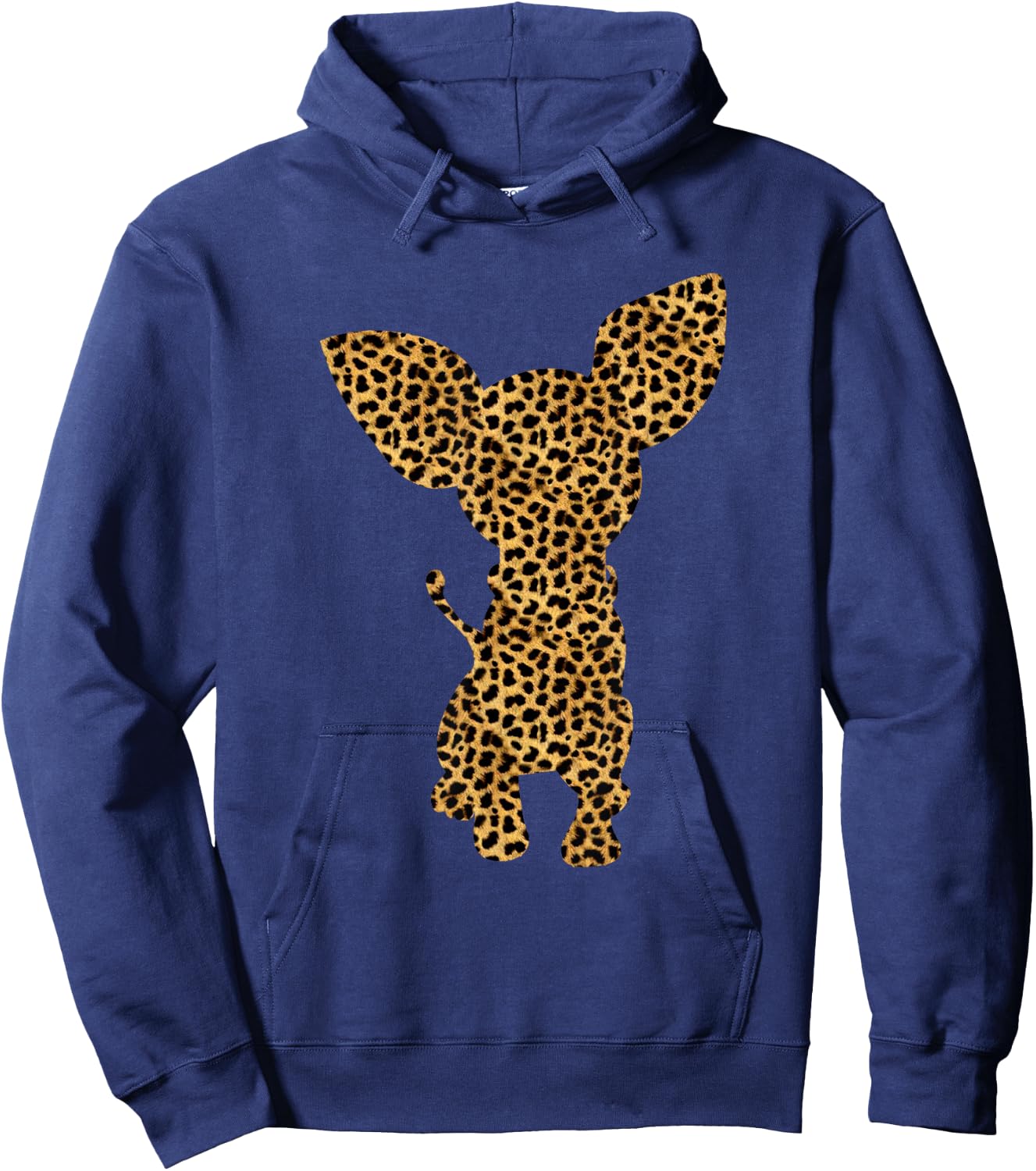 Chihuahua Leopard Print Dog Pup Animal Lover Women Gift Hoodie - Hoodie | Navy
