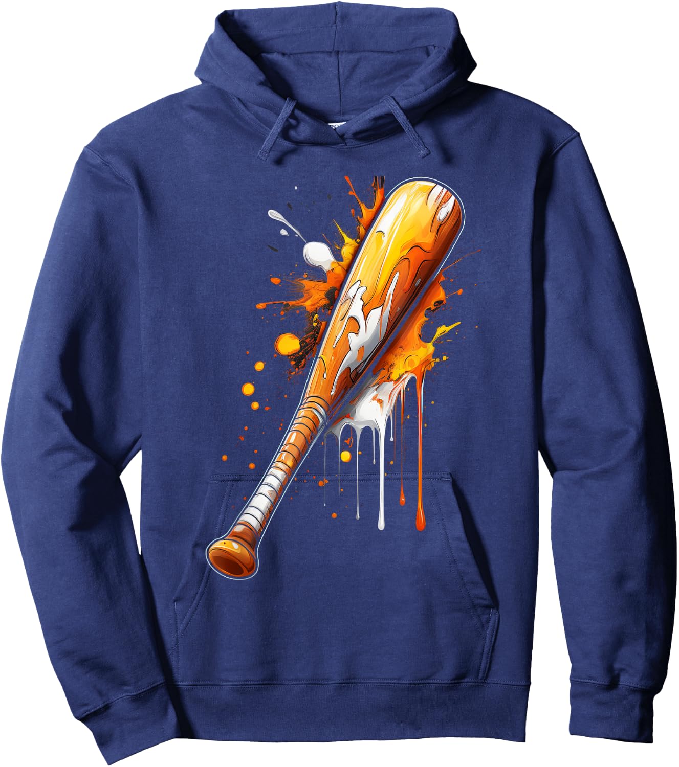 Boys Baseball, Baseball Drip For Boys Baseball Bat Dripping Hoodie - Hoodie | Navy