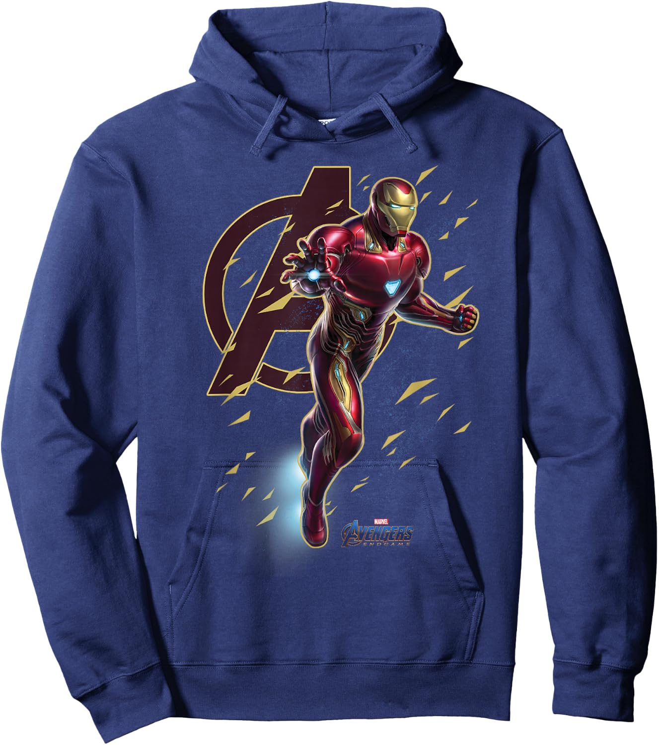 Marvel Avengers Endgame Iron Man Action Pose Graphic Hoodie - Hoodie | Navy
