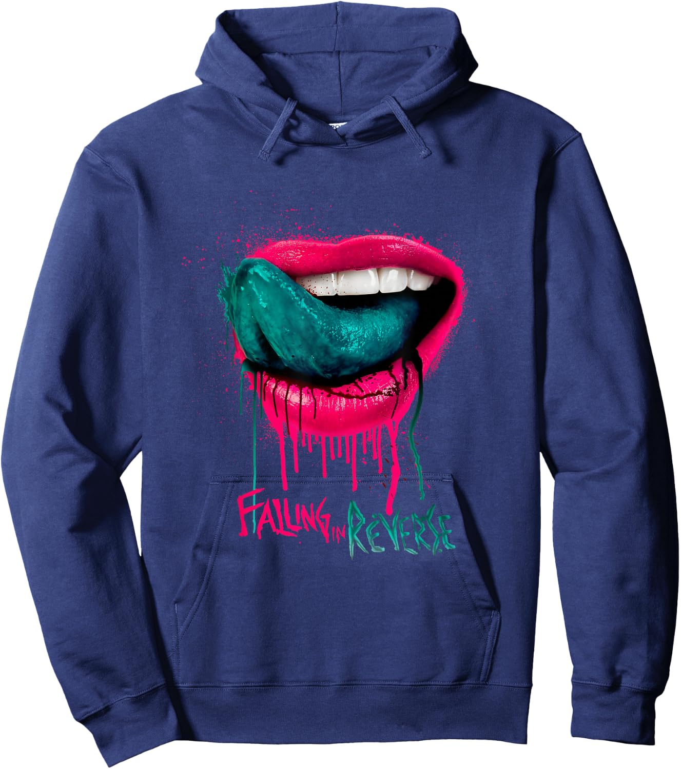 Falling In Reverse - Official Merchandise - Lips Hoodie - Hoodie | Navy
