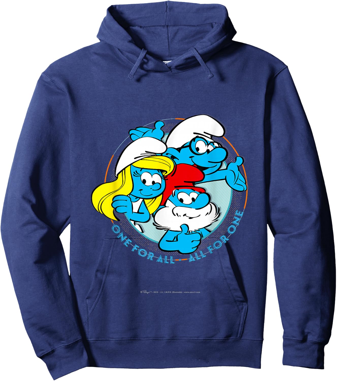 The Smurfs - One for All Hoodie - Hoodie | Navy