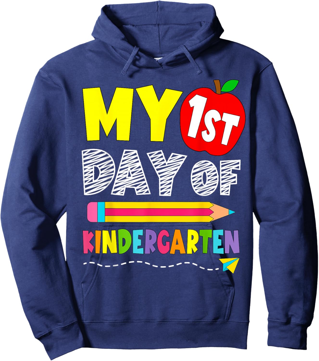 First Day of Kindergarten Hoodie - Hoodie | Navy