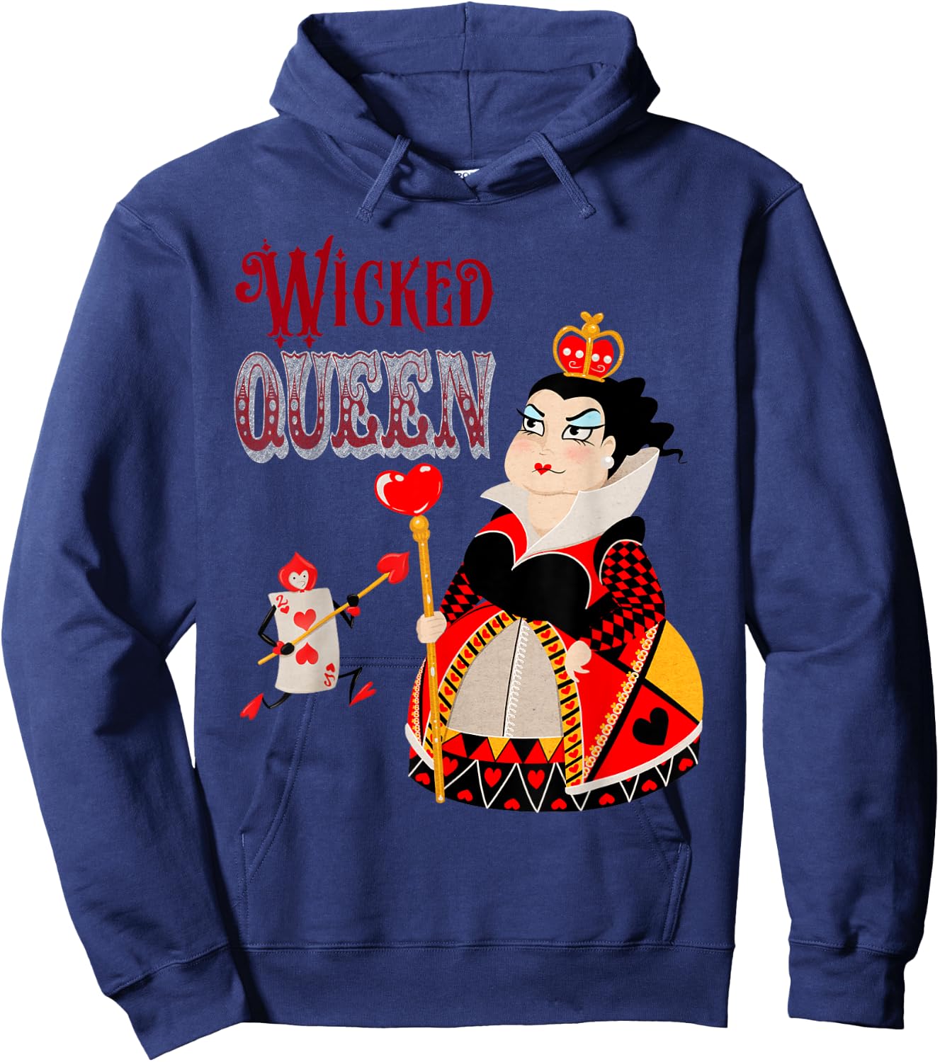 Alice in Wonderland Wicked Queen of Hearts Hoodie - Hoodie | Navy