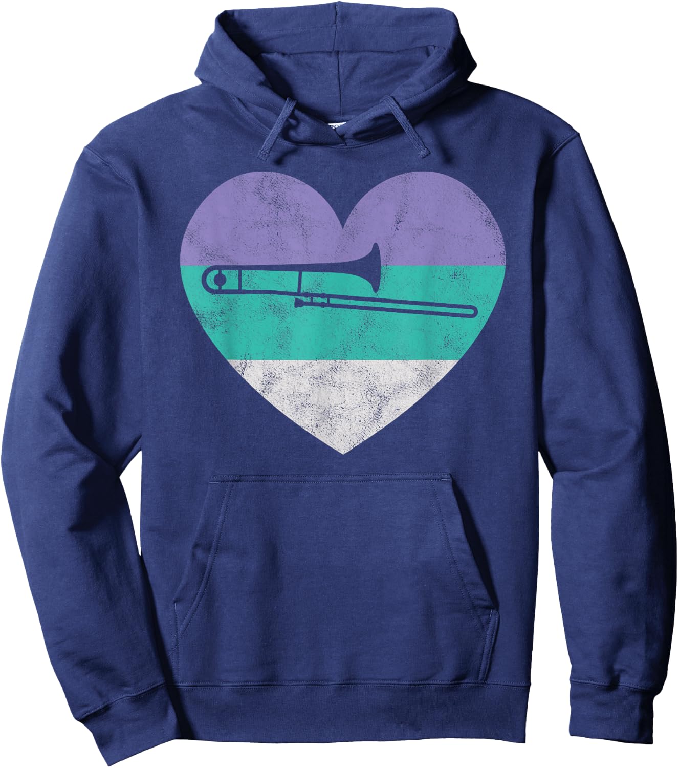 Trombone Gift Teens & Girls Retro Vintage Hoodie - Hoodie | Navy