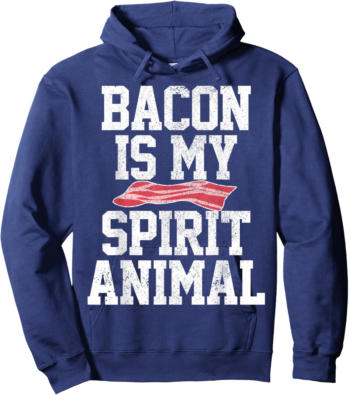Bacon Funny Bacon Is My Spirit Animal Shirt Gift Hoodie - Hoodie | Navy