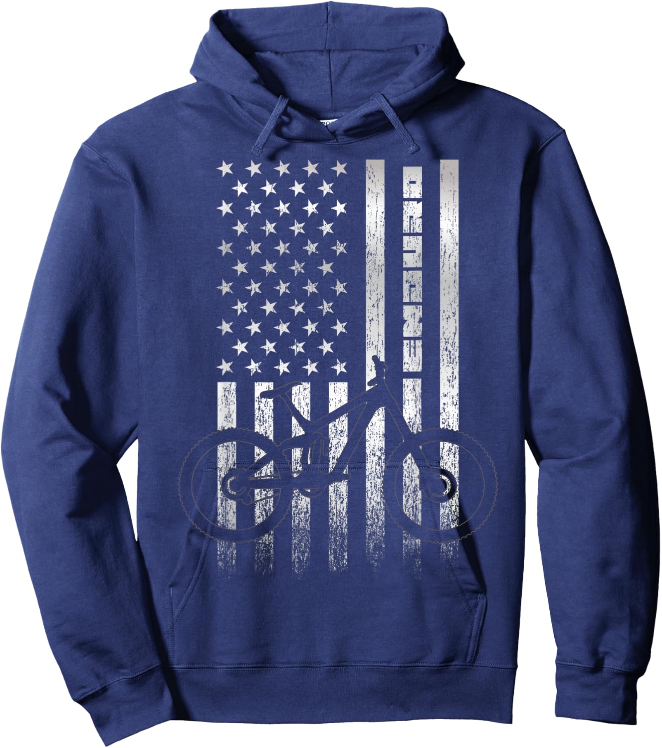 Mountain Bike 4th of July - Independence Day Patriot Flag Men Hoodie - Hoodie | Navy
