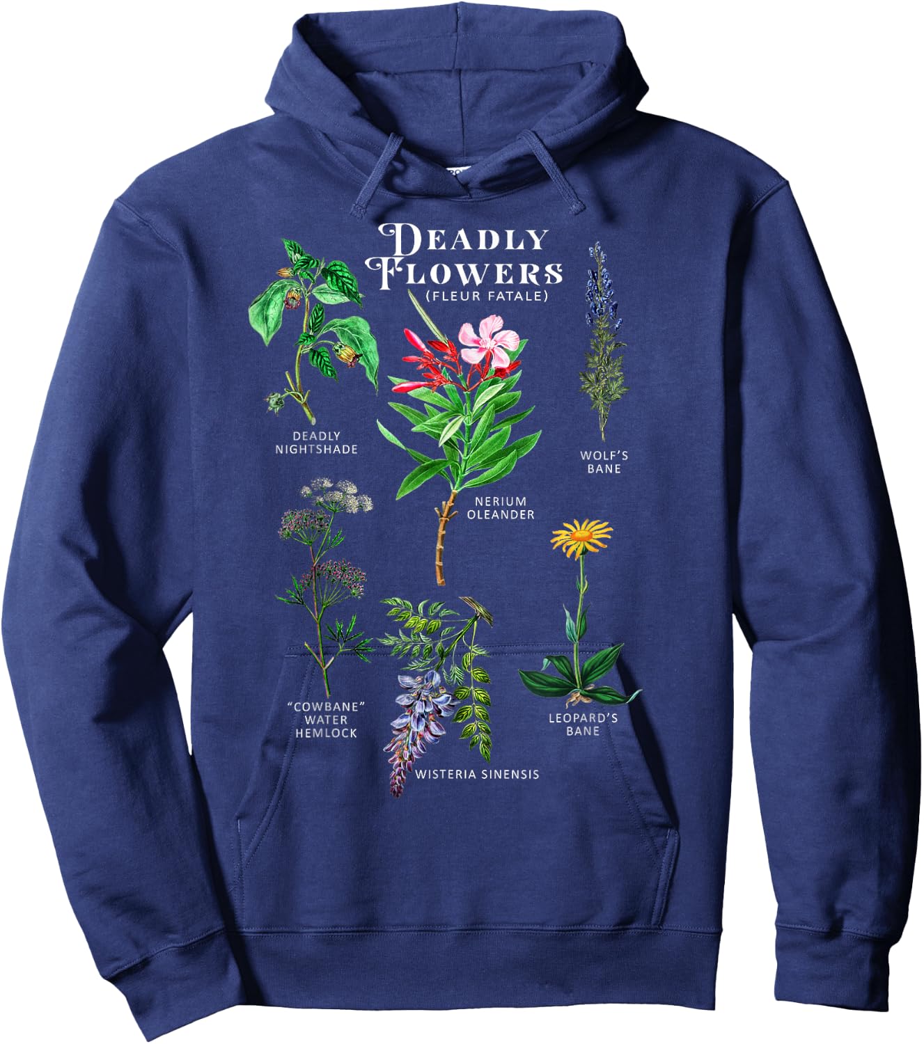 Toxic Flowers Fleur Fatale Plant Halloween Gift Hoodie - Hoodie | Navy