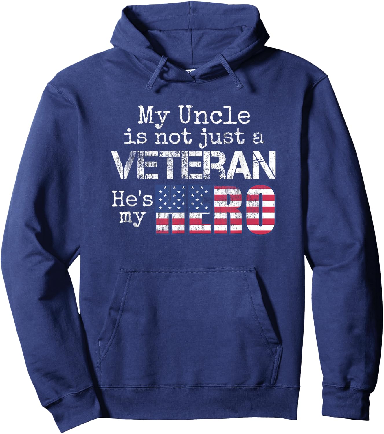 Military Family Veteran Shirt My Uncle US Veteran My Hero Hoodie - Hoodie | Navy
