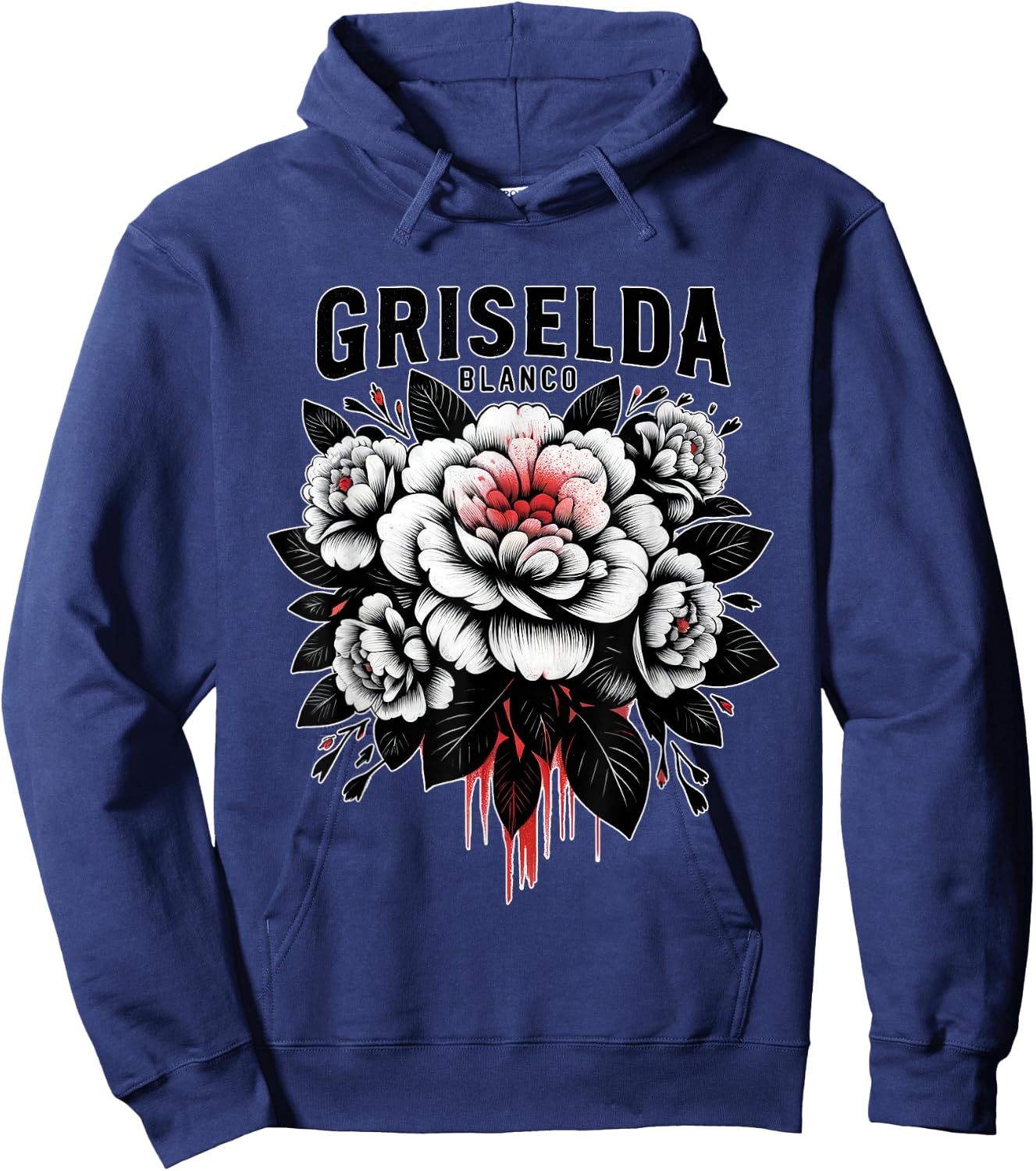 Griselda Blanco Floral Art Hoodie - Hoodie | Navy