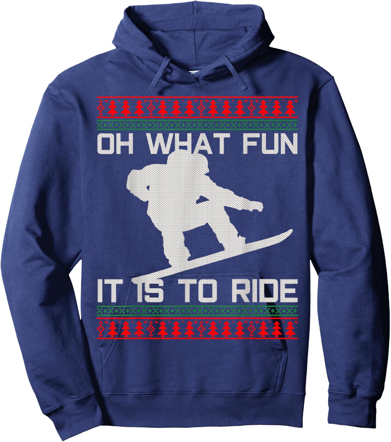 Snowboard Ugly Christmas - Christmas Funny Gift Hoodie - Hoodie | Navy