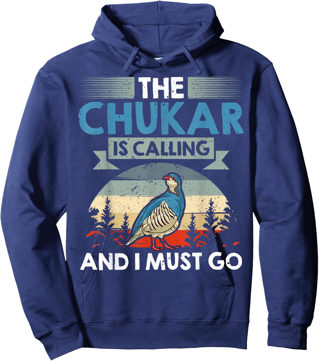 Chukar Hunting Flying Bird Animals Hunt Hoodie - Hoodie | Navy