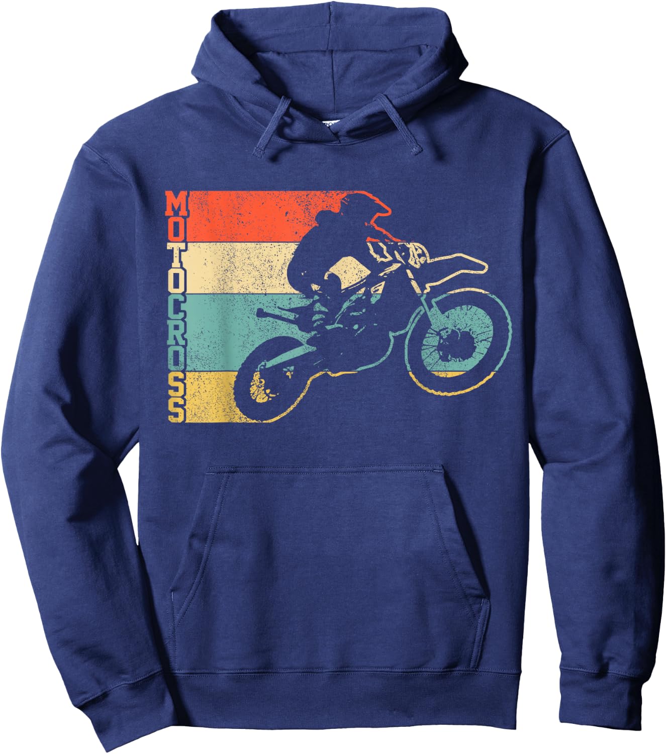 Motocross Vintage Enduro Dirt Bike Motorcycle MX Biker Hoodie - Hoodie | Navy