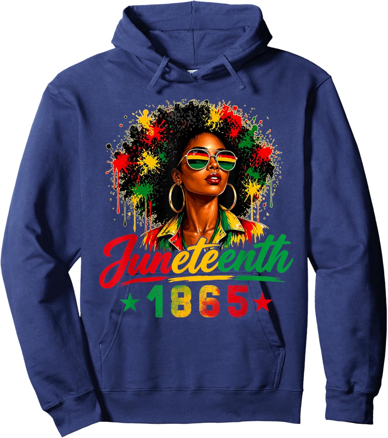 Juneteenth Celebrating Freedom African American Women 1865 Hoodie - Hoodie | Navy